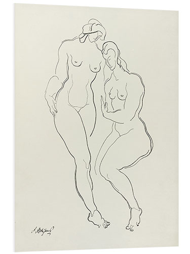 Foam board print Line Drawn Nude