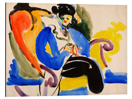 Magnettafel Frau auf einem Stuhl