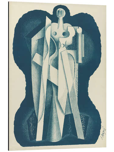 Alubild Blau abstrakt