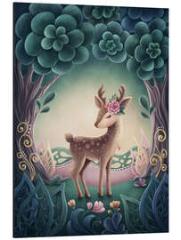 Magnettafel Kleine süße Rentiere in einem Zauberwald
