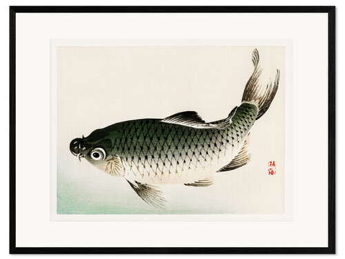 Inramat konsttryck Carp