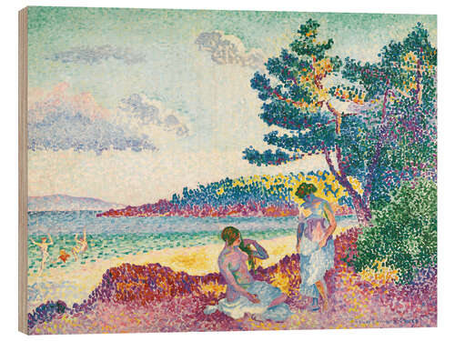 Holzbild Nackte weibliche Badegäste, 1906