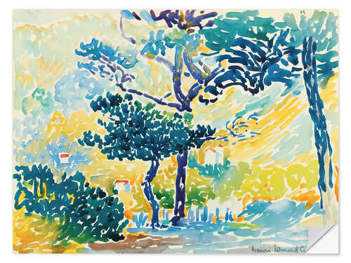 Selvklebende plakat Blue & Yellow Landscape, 1907