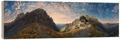 Wood print Mountain panorama from the Meilerhütte