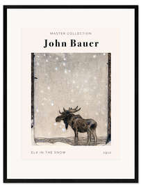 Gerahmter Kunstdruck Elk in the Snow, 1912