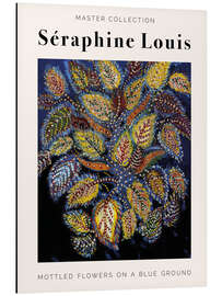 Magnettafel Mottled flowers on a blue ground