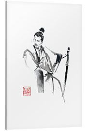 Tableau en aluminium Samurai seated