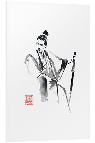 Foam board print Samurai seated