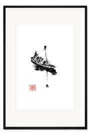 Gerahmter Kunstdruck Japanisches kleines Boot