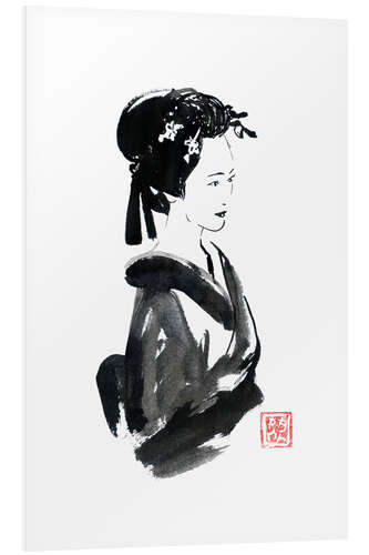 Foam board print Beautiful geisha