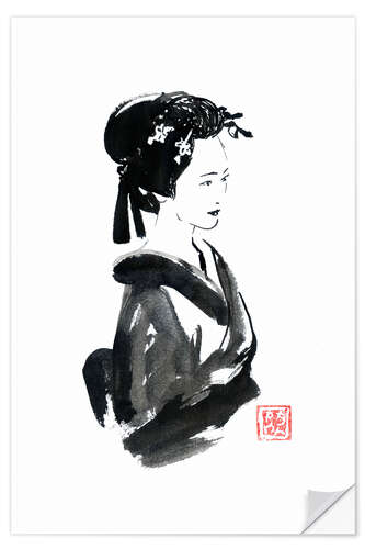 Muursticker Beautiful geisha