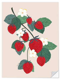 Wall sticker Strawberries branch