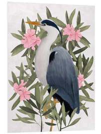 Foam board print Gray heron