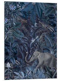 Galleriataulu Blue elephant in the jungle