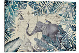 Gallery print Elephant on jungle journey