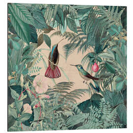 Magnettafel Tropischer Kolibri-Dschungel