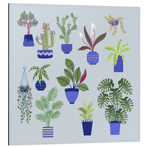 Tableau en aluminium Houseplants Cacti and Succulents