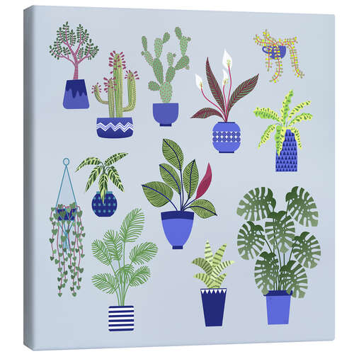 Stampa su tela Houseplants Cacti and Succulents