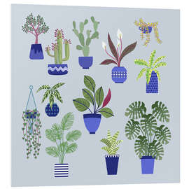 Foam board print Houseplants Cacti and Succulents