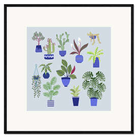 Framed art print Houseplants Cacti and Succulents