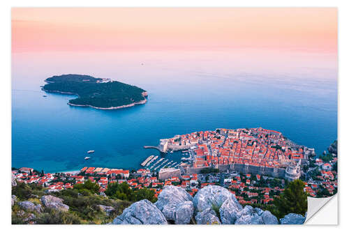 Wall sticker Dubrovnik at sunset, Croatia
