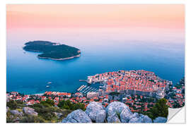 Wall sticker Dubrovnik at sunset, Croatia