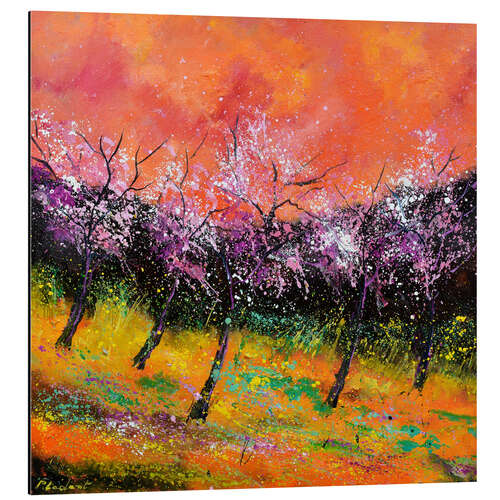 Aluminium print Blooming trees in spring