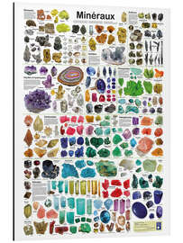 Magnettafel Mineralien (französisch)