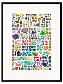 Framed art print Minerals (Swedish)