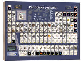 Stampa su legno Tavola periodica degli elementi (svedese)