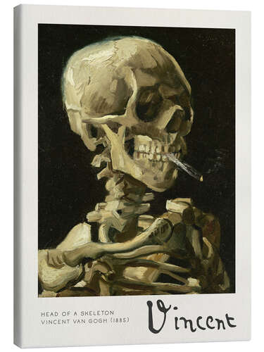 Canvas print Head of a Skeleton with a Burning Cigarette, 1885