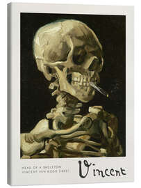 Tableau sur toile Head of a Skeleton with a Burning Cigarette, 1885