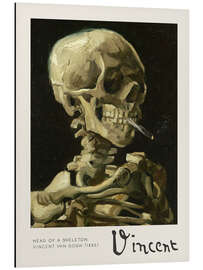 Magnettafel Schädel mit brennender Zigarette, 1885