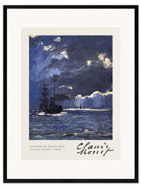 Framed art print Boating by Moonlight