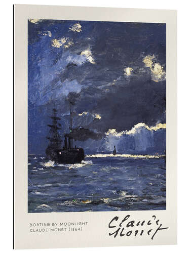 Tableau en plexi-alu Boating by Moonlight