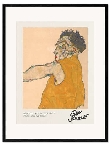 Framed art print Portrait in a Yellow Vest