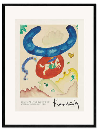 Plakat artystyczny premium w ramie Design for the blue Rider V