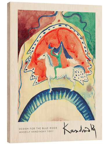 Tableau en bois Design for the blue Rider I