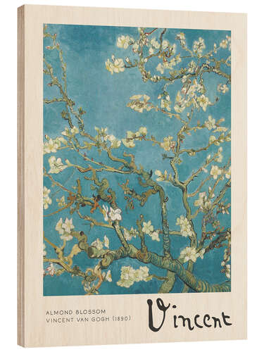 Wood print Almond Blossom