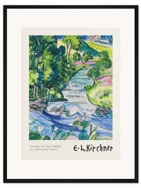 Gerahmter Kunstdruck Haus im Wald