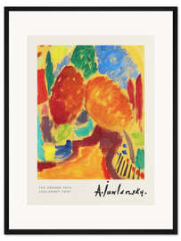 Gerahmter Kunstdruck Der orangefarbene Weg