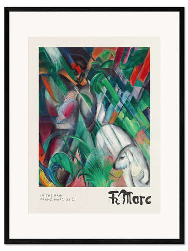 Impressão artística com moldura In the Rain, 1912