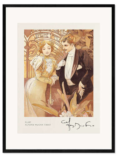 Innrammet kunsttrykk Flirt, 1895