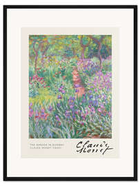 Gerahmter Kunstdruck Irisbeet in Monets Garten