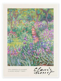 Poster  Irisbeet in Monets Garten - Claude Monet