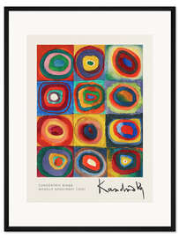 Gerahmter Kunstdruck Konzentrische Kreise