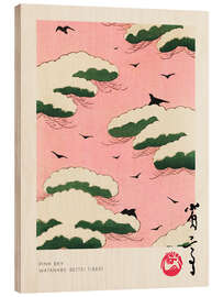 Quadro de madeira  Japandi - Pink Sky - Watanabe Seitei