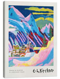Stampa su tela  Davos in Winter - Ernst Ludwig Kirchner