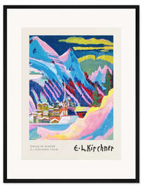 Gerahmter Kunstdruck Davos im Winter