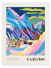 Poster  Davos in Winter - Ernst Ludwig Kirchner